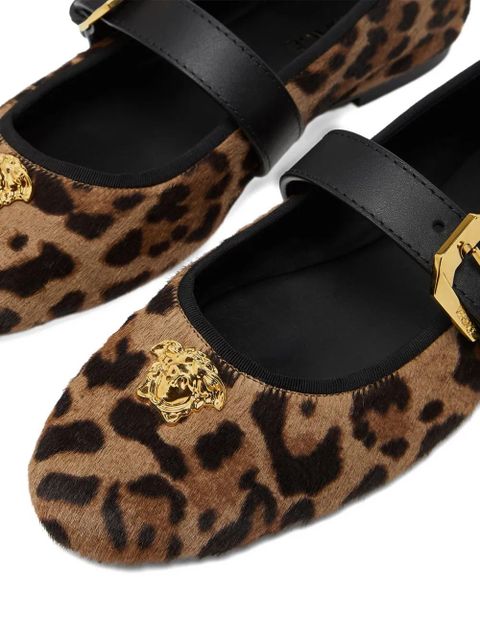 Versace Medusa buckle flats - Brown