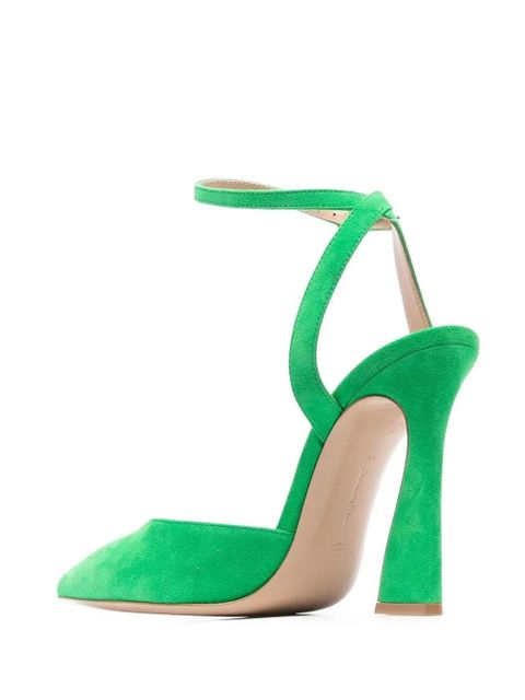 Gianvito Rossi Aura D'Orsay 105mm suede pumps - Green
