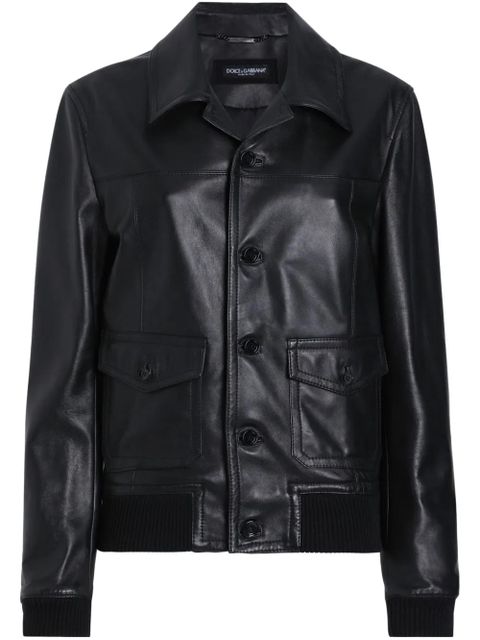 Dolce & Gabbana leather jacket - Black - zdjęcie produktu nr 1
