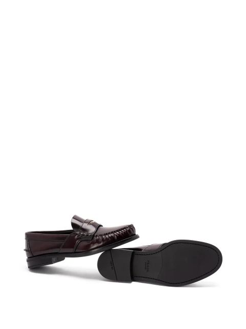 Prada leather loafers - Brown