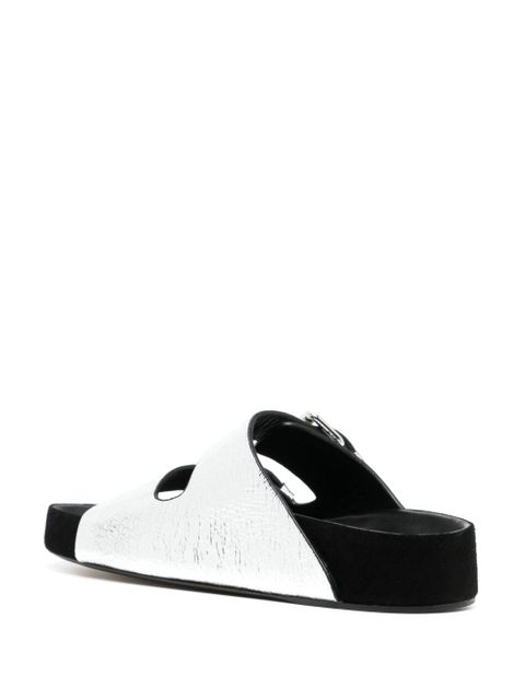 MARANT ÉTOILE Lennyo leather slides - Silver