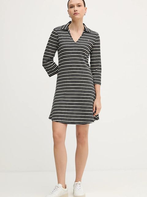 Tommy Hilfiger sukienka bawełniana kolor czarny mini rozkloszowana WW0WW47868