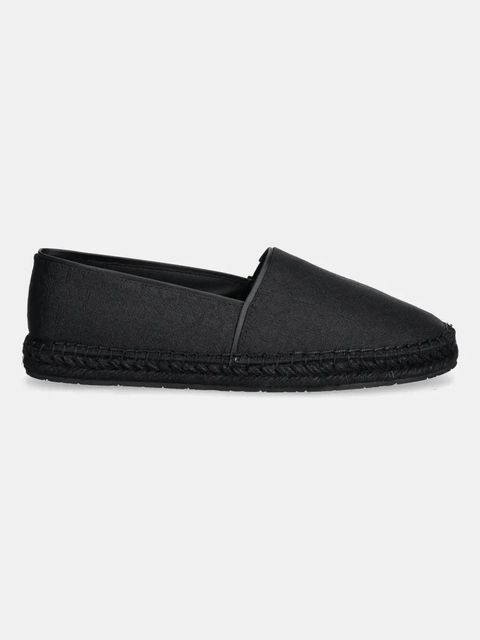 Calvin Klein espadryle FLAT ESPADRILLE - JACQ kolor czarny HW0HW02467 - zdjęcie produktu nr 2