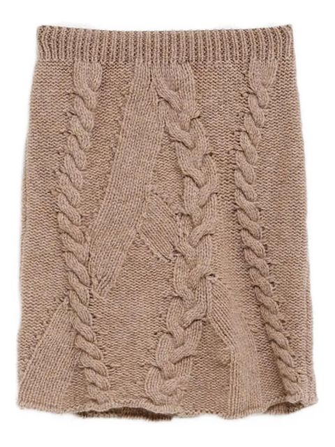 Gimaguas Julita cable-knit mini skirt - Neutrals