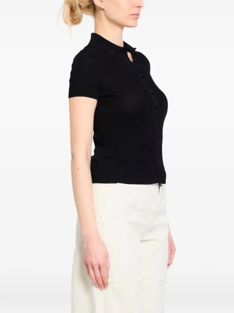 Balenciaga ribbed short-sleeves shirt - Black - zdjęcie produktu nr 2