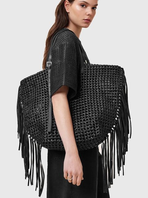 AllSaints torebka skórzana ARA kolor czarny W378XC