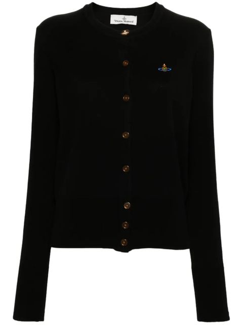 Vivienne Westwood Bea ribbed-knit cardigan - Black - zdjęcie produktu nr 1