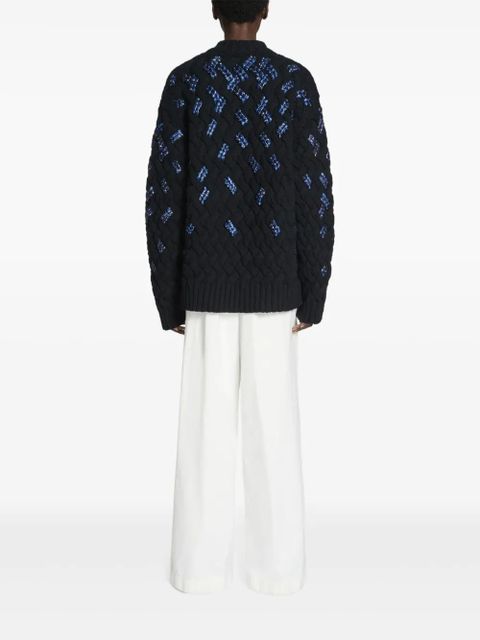 DRIES VAN NOTEN sequin-embellished sweater - Black
