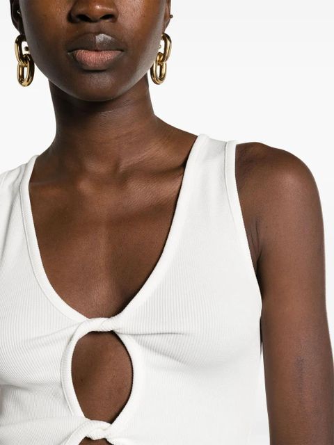 Christopher Esber cut-out twisted tank top - White