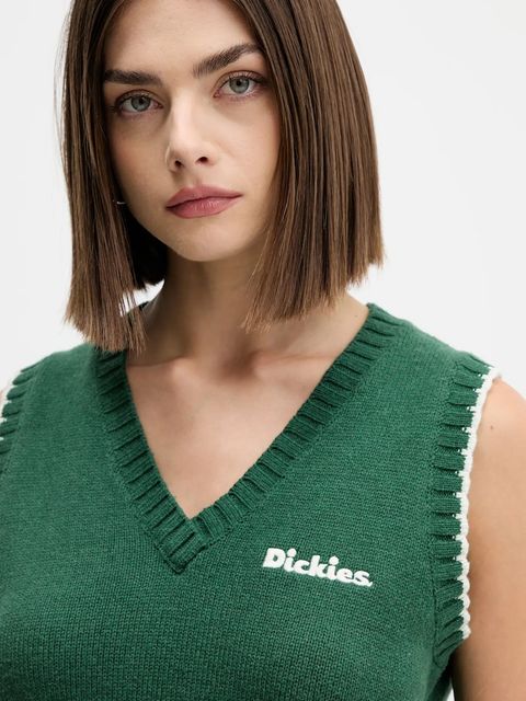 Dickies kamizelka z dodatkiem wełny damski kolor zielony lekki DK0A87P2