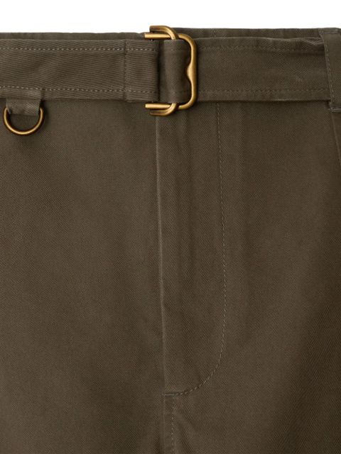 Burberry belted gabardine shorts - Green