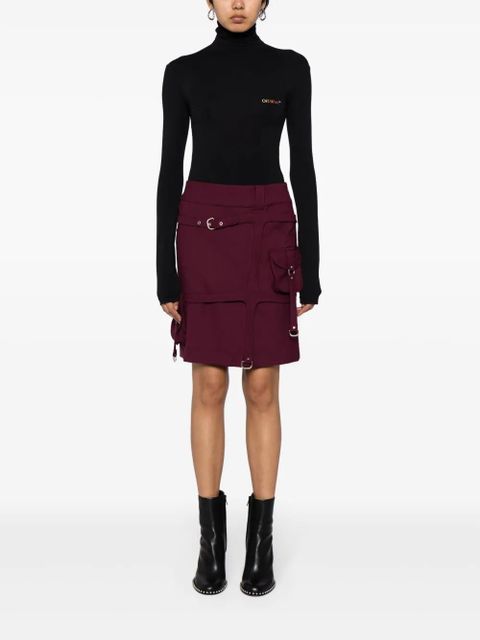 Off-White cargo buckle-strap midi skirt - Purple - zdjęcie produktu nr 2