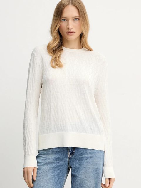 Armani Exchange sweter damski kolor beżowy lekki XW001317 AF16619 - zdjęcie produktu nr 1