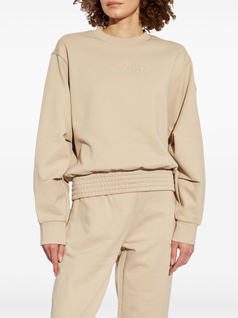 Moncler logo-embroidered sweatshirt - Neutrals - zdjęcie produktu nr 2