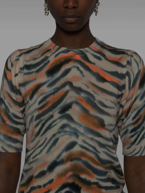 TWINSET tiger-print sweater - Neutrals