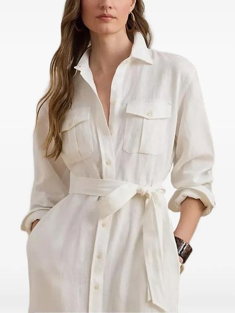 Lauren Ralph Lauren belted shirt dress - White