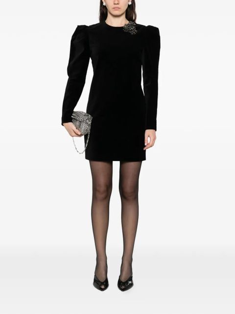 ISABEL MARANT Danee embellished puff-sleeve mini dress - Black - zdjęcie produktu nr 2