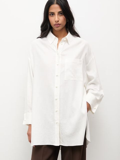 Answear.LAB koszula z dodatkiem lnu - zdjęcie produktu nr 1