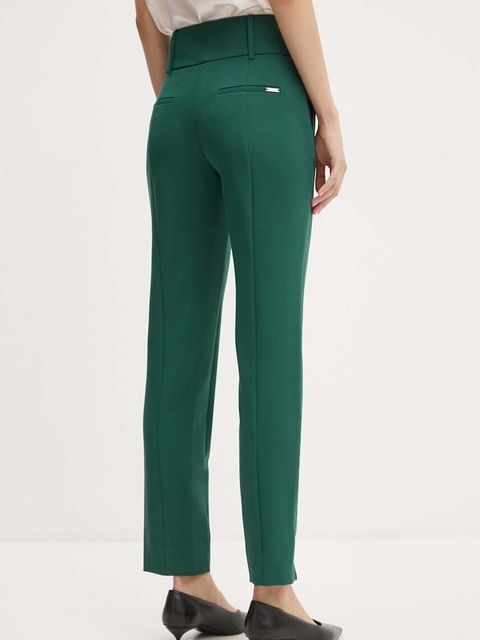 Marciano Guess spodnie SHELLY damskie kolor zielony fason cygaretki high waist 3BGB28 7046A