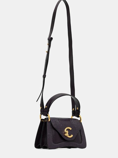 Coccinelle torebka skórzana COCCINELLE C-ME BIMATERI. kolor fioletowy E1.T1R.18.04.01