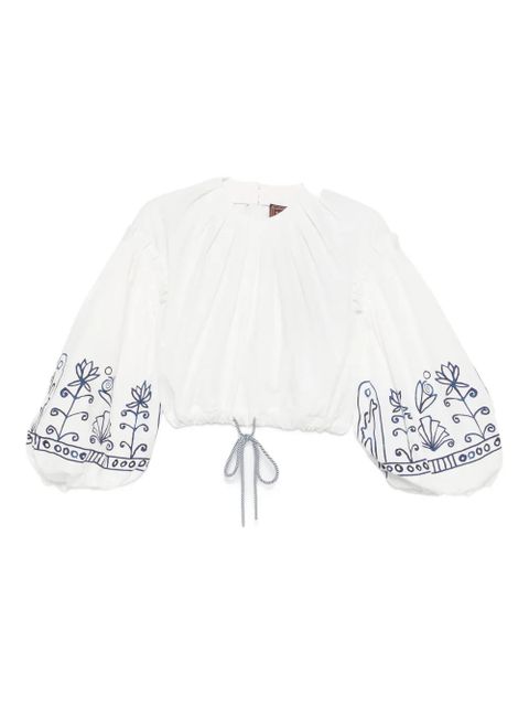 ALEMAIS Leela ruffled floral top - Neutrals - zdjęcie produktu nr 1