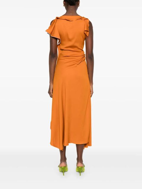 Victoria Beckham asymmetric dress - Orange