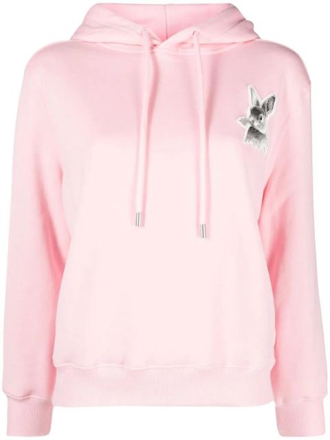 Lanvin rabbit-embroidered drawstring hoodie - Pink - zdjęcie produktu nr 1