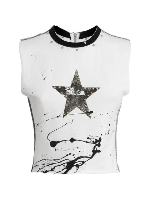 Dolce & Gabbana star-print studded top - White - zdjęcie produktu nr 2