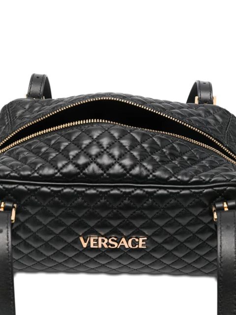 Versace small quilted shoulder bag - Black