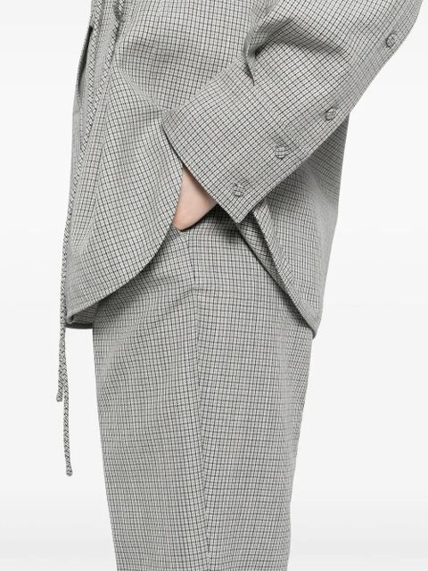 Jil Sander checked trousers - Grey