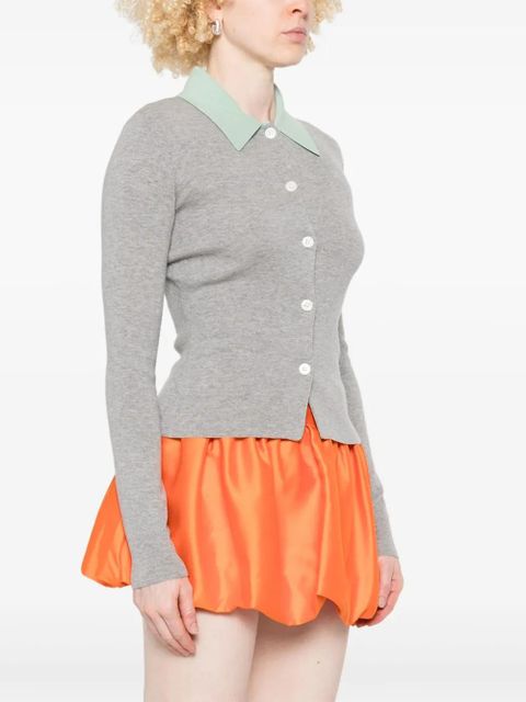 Self-Portrait wool cardigan - Grey