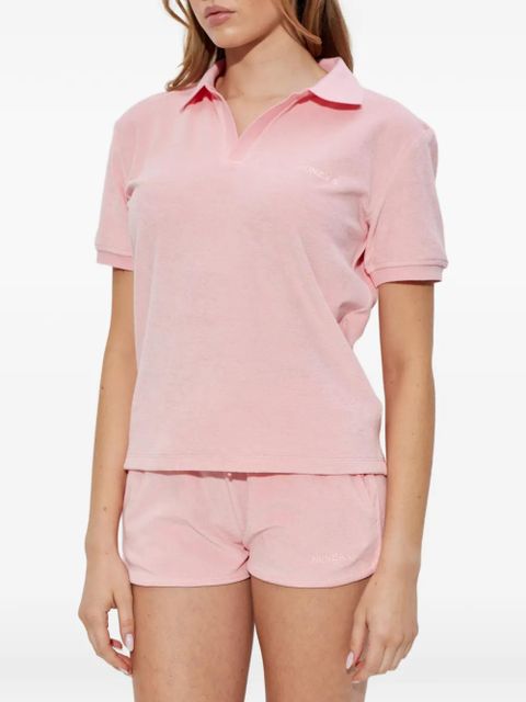 Hunza G embroidered-logo T-shirt - Pink