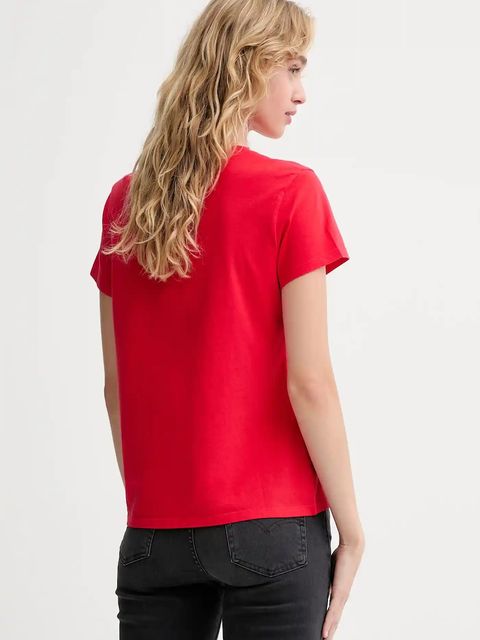Levi's t-shirt bawełniany damski kolor czerwony 17369