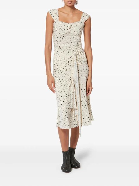 ISABEL MARANT ruched polka-dot top - Neutrals - zdjęcie produktu nr 2