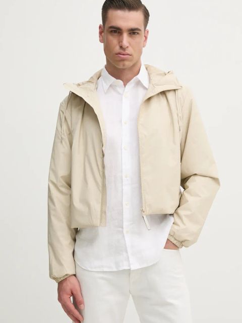 Rains kurtka Lohja Short Insulated Jacket W3T1 kolor beżowy przejściowa 15780