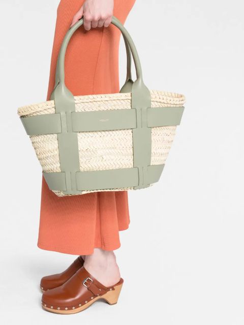 DeMellier The Maxi Santorini raffia tote bag - Neutrals