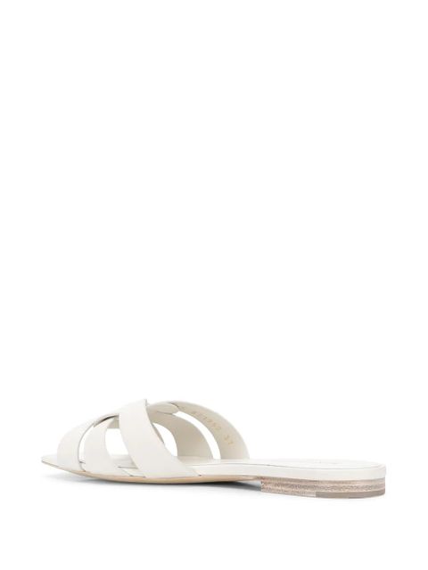 Saint Laurent Tribute leather sandals - White