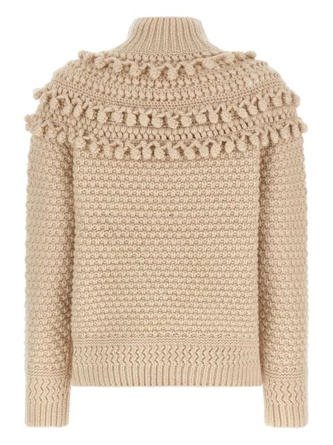 ZIMMERMANN Hypnotic Bauble pompom-detail sweater - Neutrals