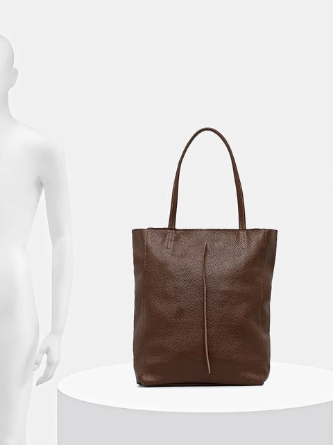 Answear.LAB torebka skórzana kolor brązowy