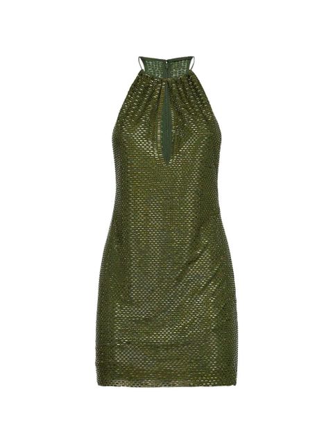 Self-Portrait rhinestone tulle dress - Green - zdjęcie produktu nr 1