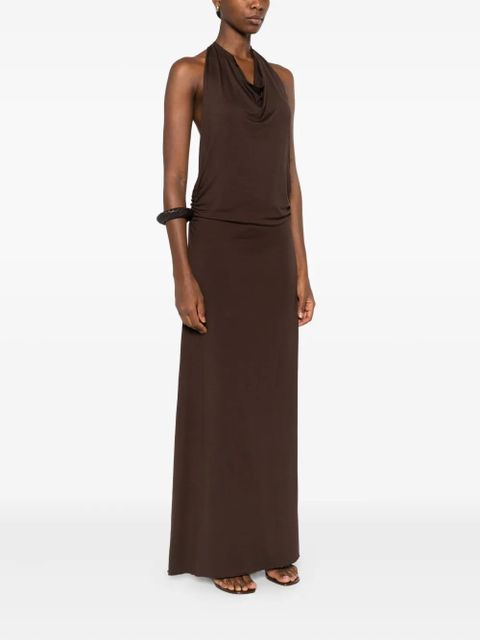 Gimaguas halterneck dress - Brown