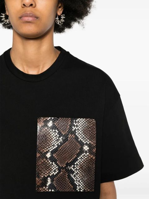 Jil Sander chest-pocket cotton T-shirt - Black - zdjęcie produktu nr 2