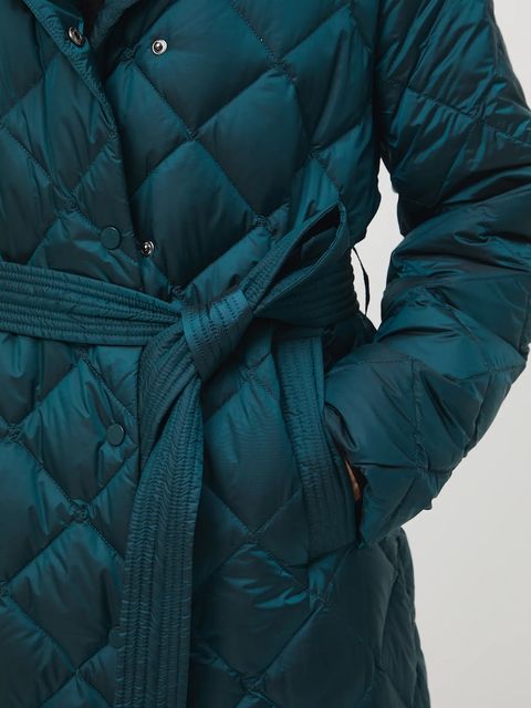 Medicine płaszcz puchowy damski kolor turkusowy