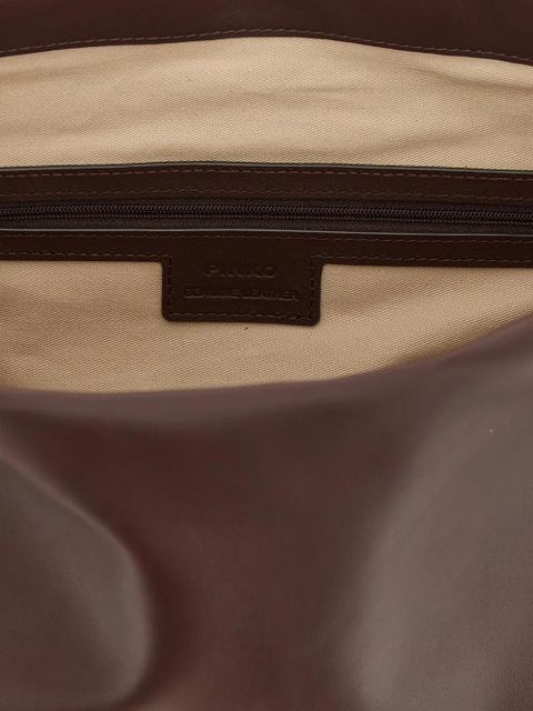 PINKO smooth leather clutch bag - Brown