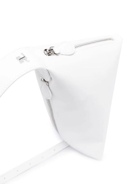 Courrèges Shark Baby leather shoulder bag - White