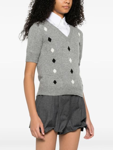 Prada V-neck T-shiry - Grey