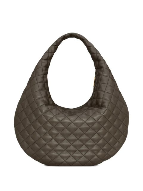 Saint Laurent Icare quilted logo shoulder bag - Grey - zdjęcie produktu nr 2
