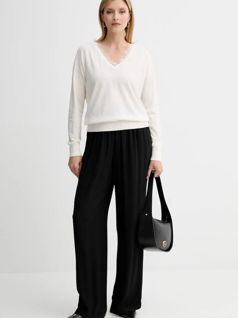 BOSS Orange sweter z wełną damski kolor beżowy lekki 50551357 - zdjęcie produktu nr 2