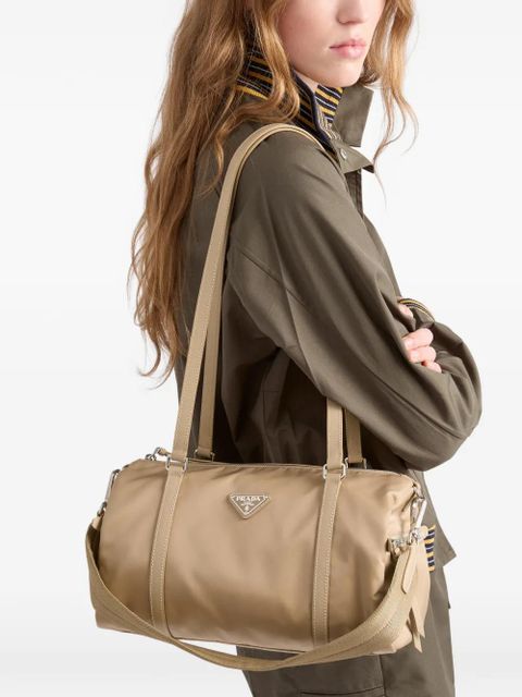 Prada large Re-Nylon and Saffiano-leather duffel bag - Brown - zdjęcie produktu nr 2