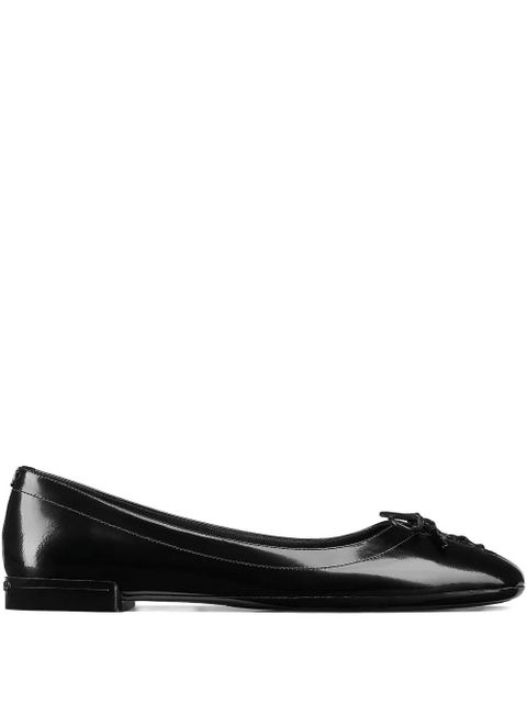 Jimmy Choo Scarlett lace-up bow ballerina flats - Black - zdjęcie produktu nr 1